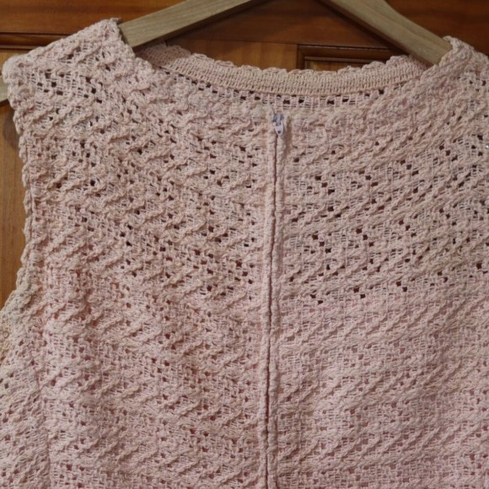 Dalton Vintage Pink Lace Sleeveless A-Line Career Dress Knee-Length Size 12 - Picture 7 of 11